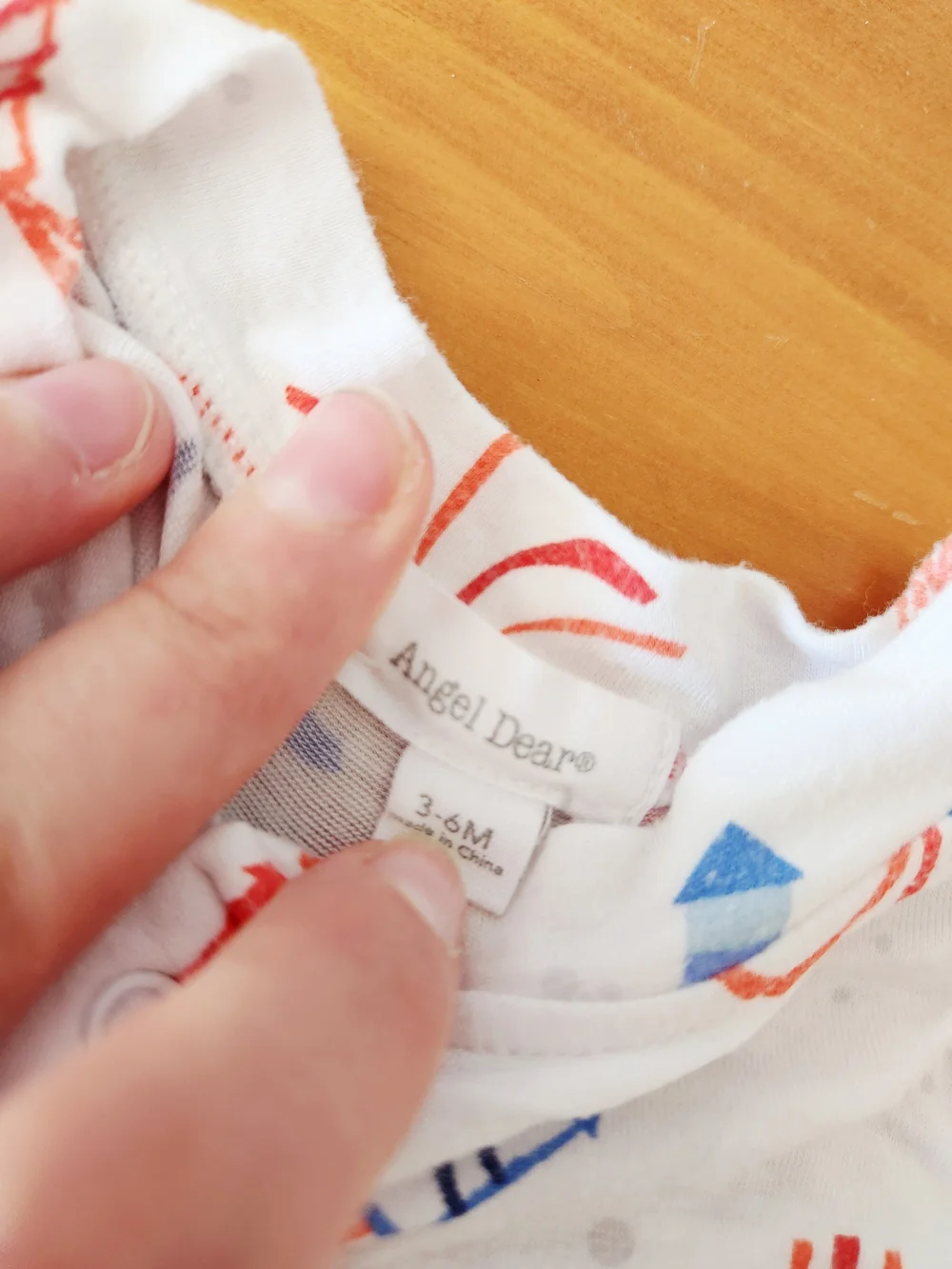 Angel Dear 3-6 Month Bamboo Shortie with Firework Print